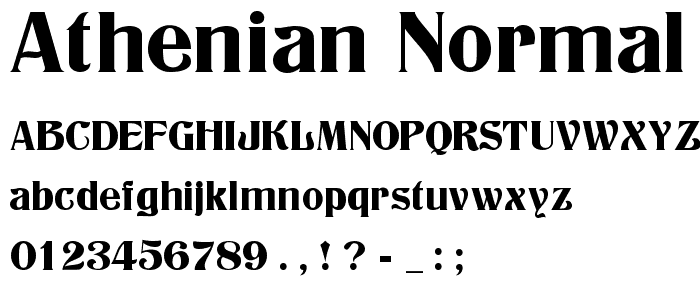 Athenian Normal font